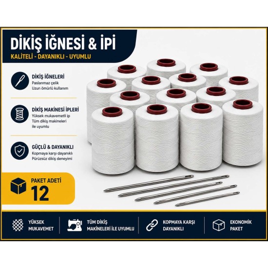 Çuval Dikiş İpi ve İğnesi Seti 