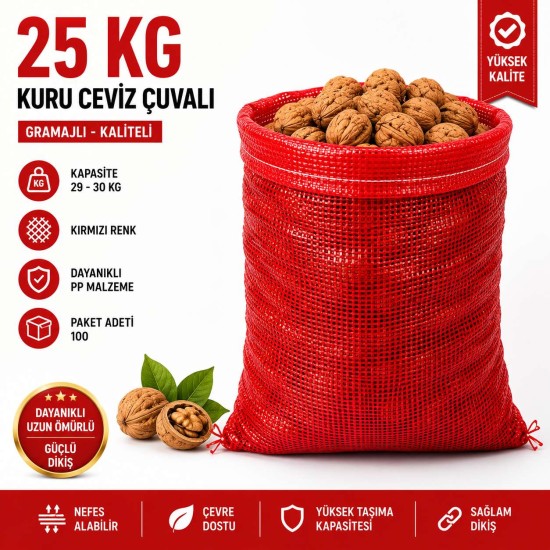 25 Kg Ceviz Çuvalı 